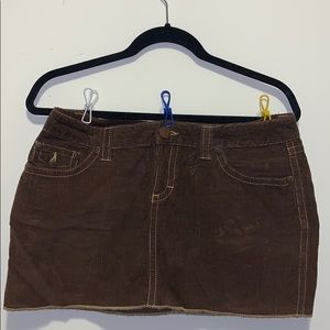 Brown corduroy skirt